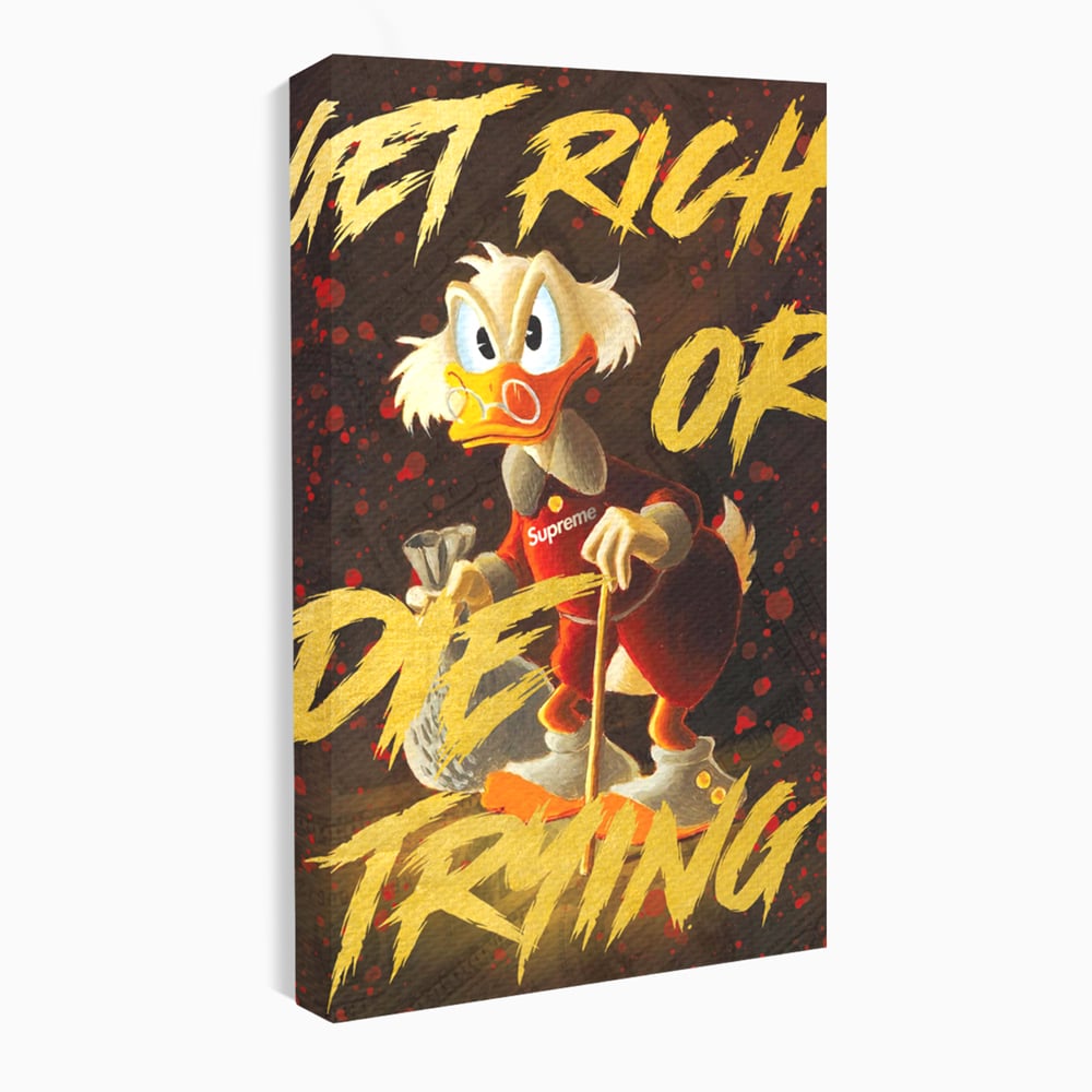 Tablou canvas cu tablou canvas cu scrooge mcduck, fara rama, pe sasiu de lemn